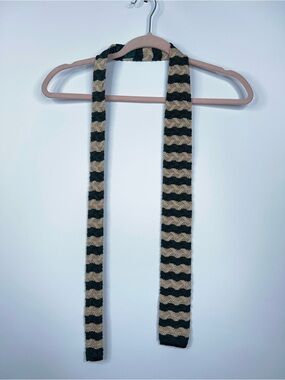 Polo Ralph Lauren Silk Knit Striped Tie Green Cream Preppy Coastal Formal